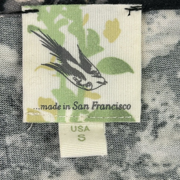 Anthropologie Weston Wear Long Sleeve Black Splatter Pull On Shirt - Picture 3 of 12